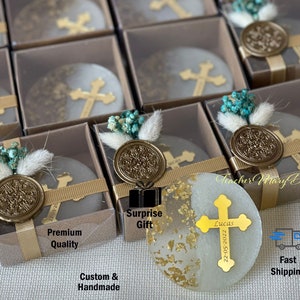 Baptism Favors, Personalized Luxury Golden Cross Baptism Gift, Cross Magnet, Mi Bautizo, Baby Shower Favor, Baptism Giveaway, Thank you gift