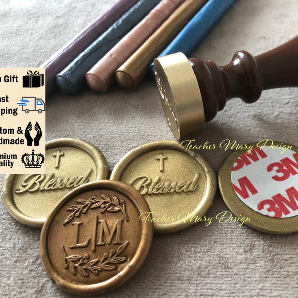 Custom Wax Seal Self Adhesive, Calligraphy, Claddagh Wax Seal, Peel and Stick Wax Seals, Monogram Wax Seal Stickers, DIY Wax Seal Stickers