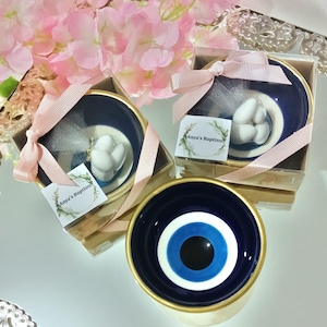 Evil Eye Ceramic Bowls, Wedding Guest Gifts, Party Favors, Baby Shower Tax-Free for USA