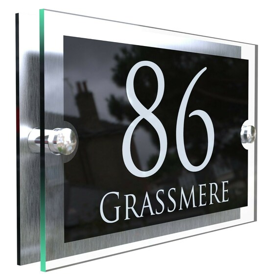 Contemporary House Sign Plaques Door Number 1 9999 Etsy