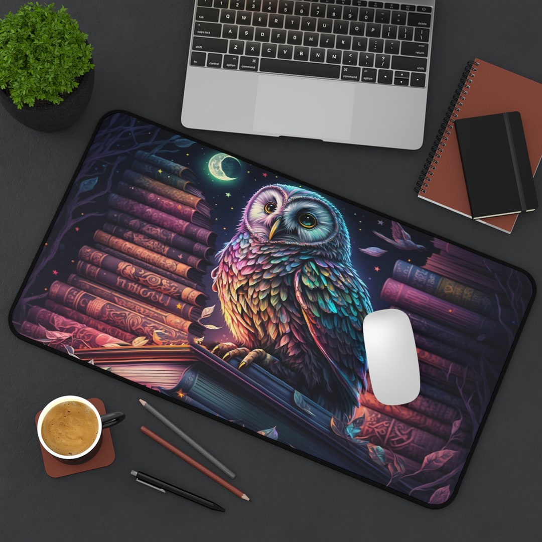 Light Academia Owl Desk Mat Owl Mouse Pad Owl Mousepad Nature Desk Pad