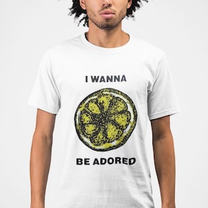 ADORED クラシックフィット AmplifyDestroy プリント Tシャツ ストーンローゼス マンチェスター ロックバンド イアンブラウン