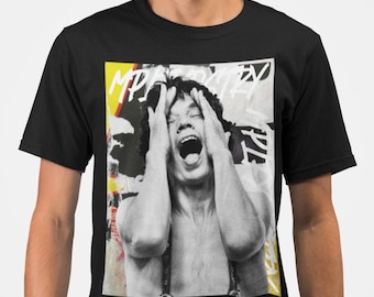 Mick Jagger Grafik-T-Shirt: Rolling Stones Vintage-Konzertshirt