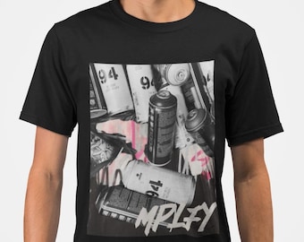 T-Shirt mit Sprühdosen-Motiv, urbaner Streetwear-Stil