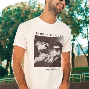 BLUES Classic Fit AmplifyDestroy Print Tee Shirt Blues Brothers Jake Elwood