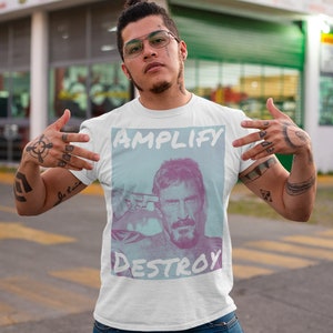 MCAFEE Classic Fit AmplifyDestroy Print Tee, punk T-shirt, retro, grafisch, geek, streetwear, hiphop, skater, mens, unisex