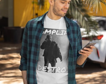 YEEZY DONDA AmplifyDestroy Print Tee: Classic Fit Cotton Skater Shirt