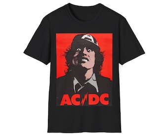 AC/DC Angus Young Portrait T-Shirt | Rock Band T-Shirt