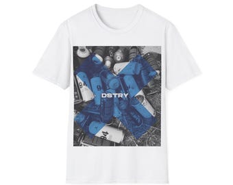 90er Jahre Rave Grafik Tee: Sprühfarbe Graffiti Streetart