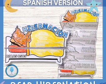 SPANISH Bear Hibernation Foldable Activity | Bear unit  study | Montessori Classroom | Digital Download | Hands-On Learning