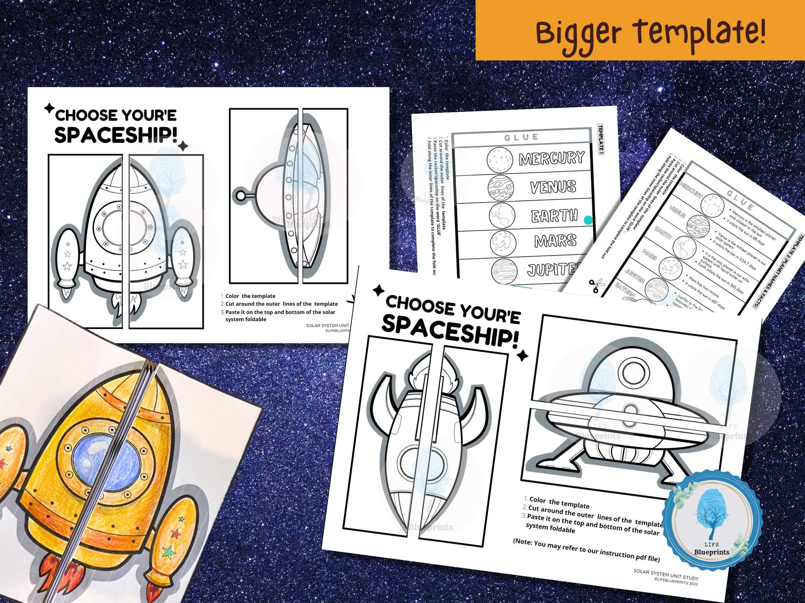 Templates For Foldables Solar System