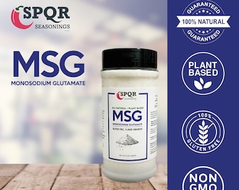 All Natural Plant Based MSG Seasoning Monosodium Glutamate XL 12 Ounce Bottle Gluten Free Restaurant Grade Flavor Enhancer by SPQRSeasonings