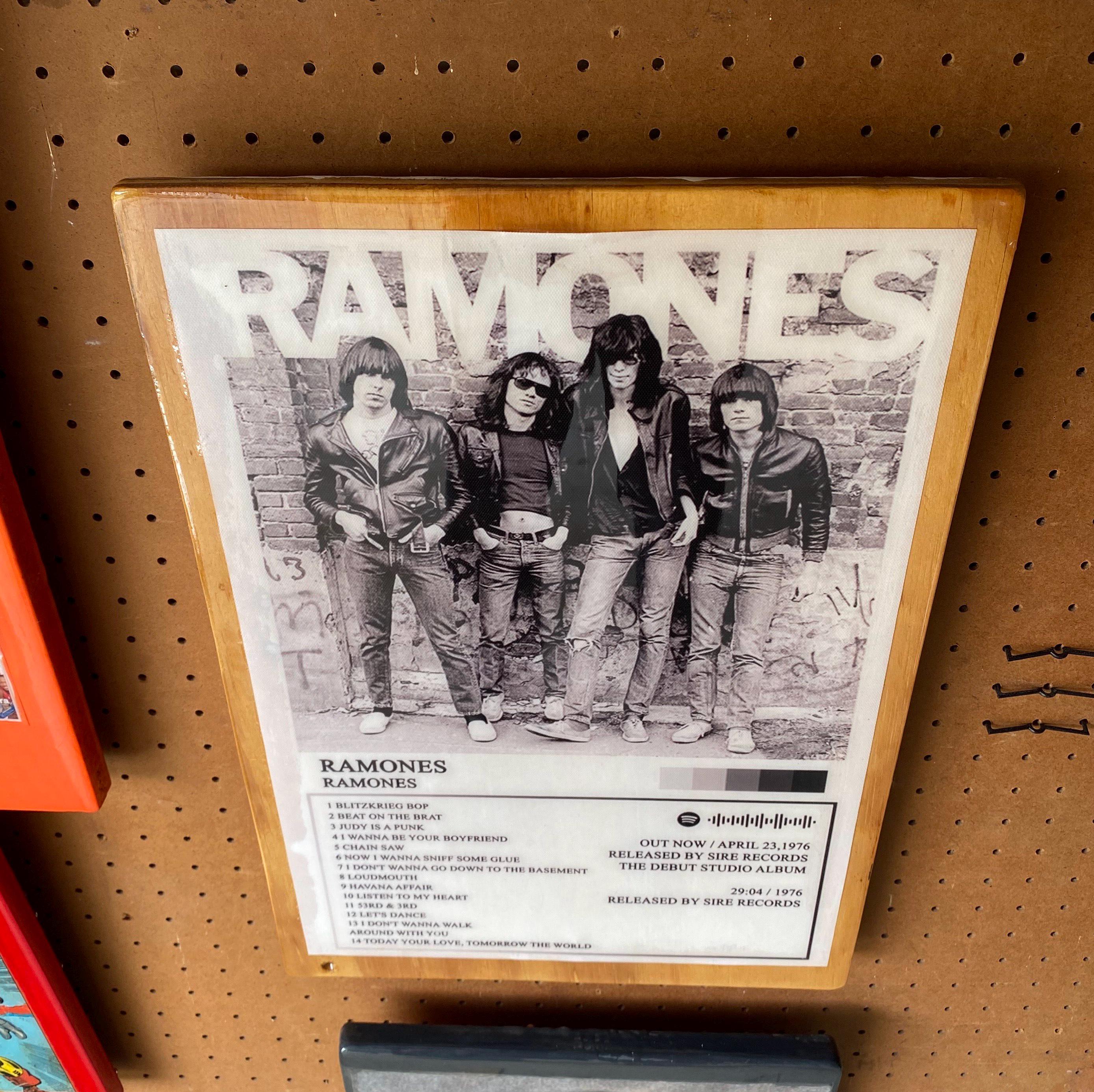 Ramones Wood Art: Upcycled Rock & Roll High School Poster