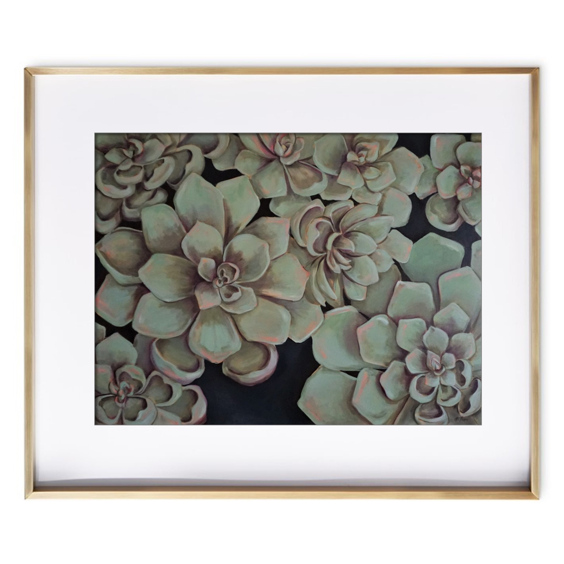 Succulent Painting | Printable Wall Art, Digital Downloadable Art ...