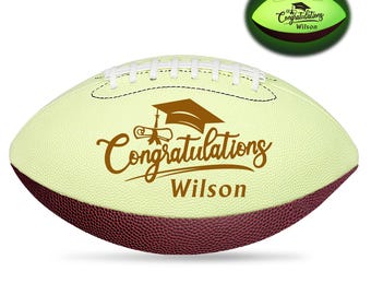 Personalized Custom Glow in The Dark Football - Personalized  Light Up Football for Graduation Wedding No Battery Needed Class of 2025