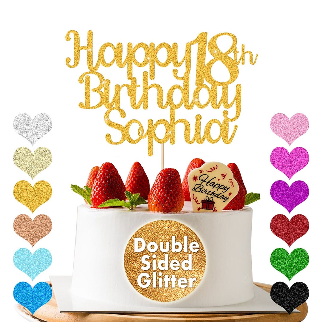 Personalized Happy Birthday Cake Topper Customised Cake Topper With Any