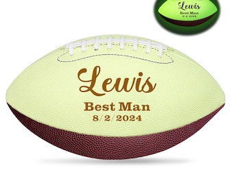 Personalized Custom Glow in The Dark Football Groomsmen Gifts Glow in the Dark Football 2025 Graduation Gifts No Battery Needed