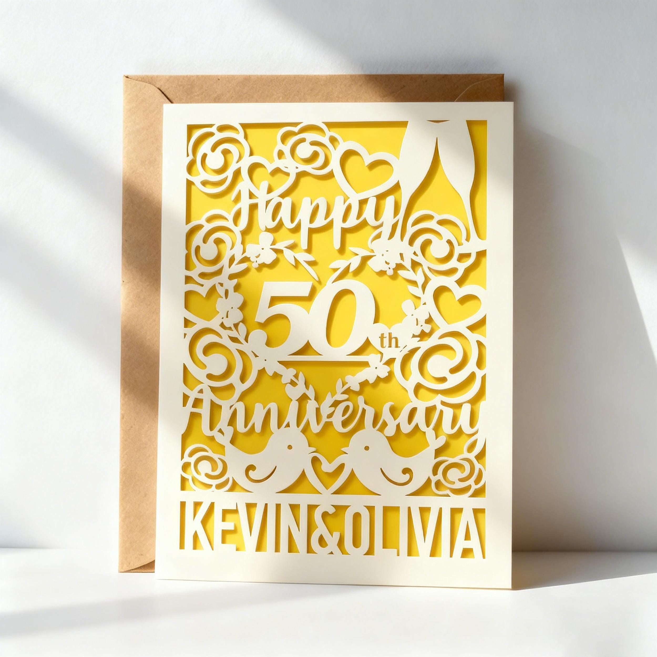 Personalized Anniversary Card Gifts Wedding Anniversary Card ...