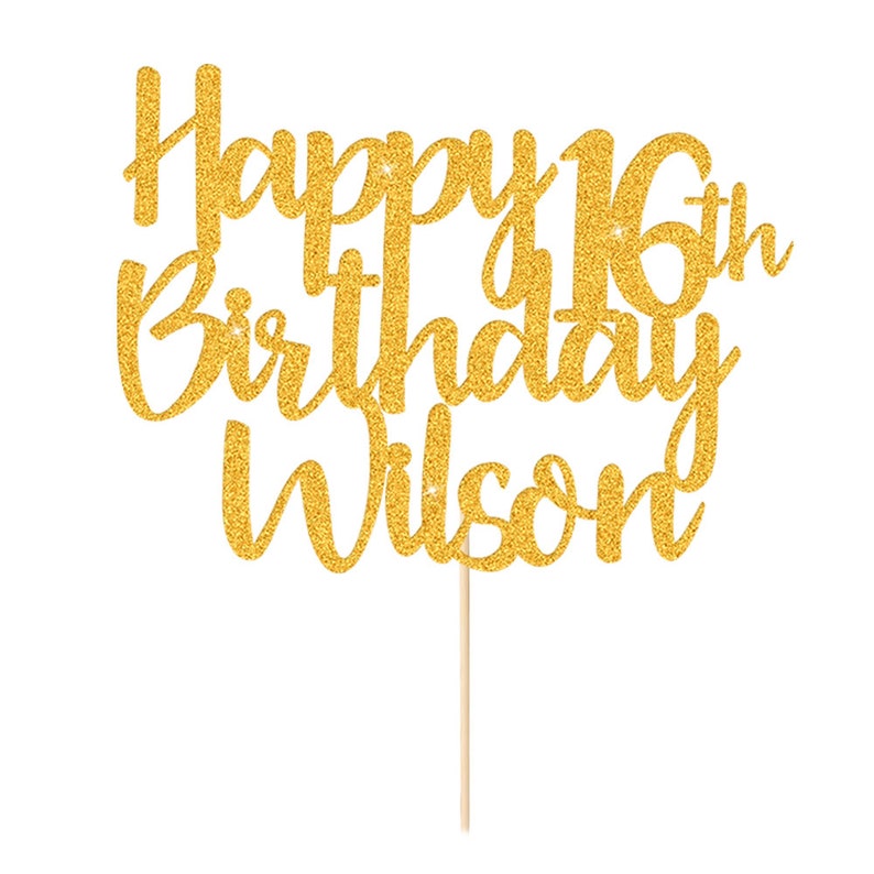 Personalized Happy Birthday Cake Topper Customised Cake Topper Etsy