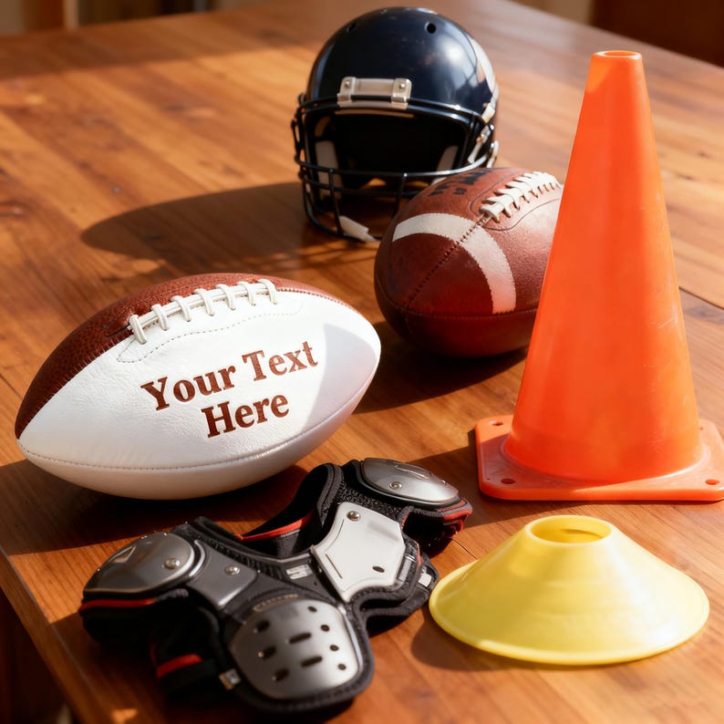 Personalized Custom Football High School Football Junior Football Full 12-Inch Football Gifts for Coach Dad Football Fan Groomsmen Birthday imagem 14