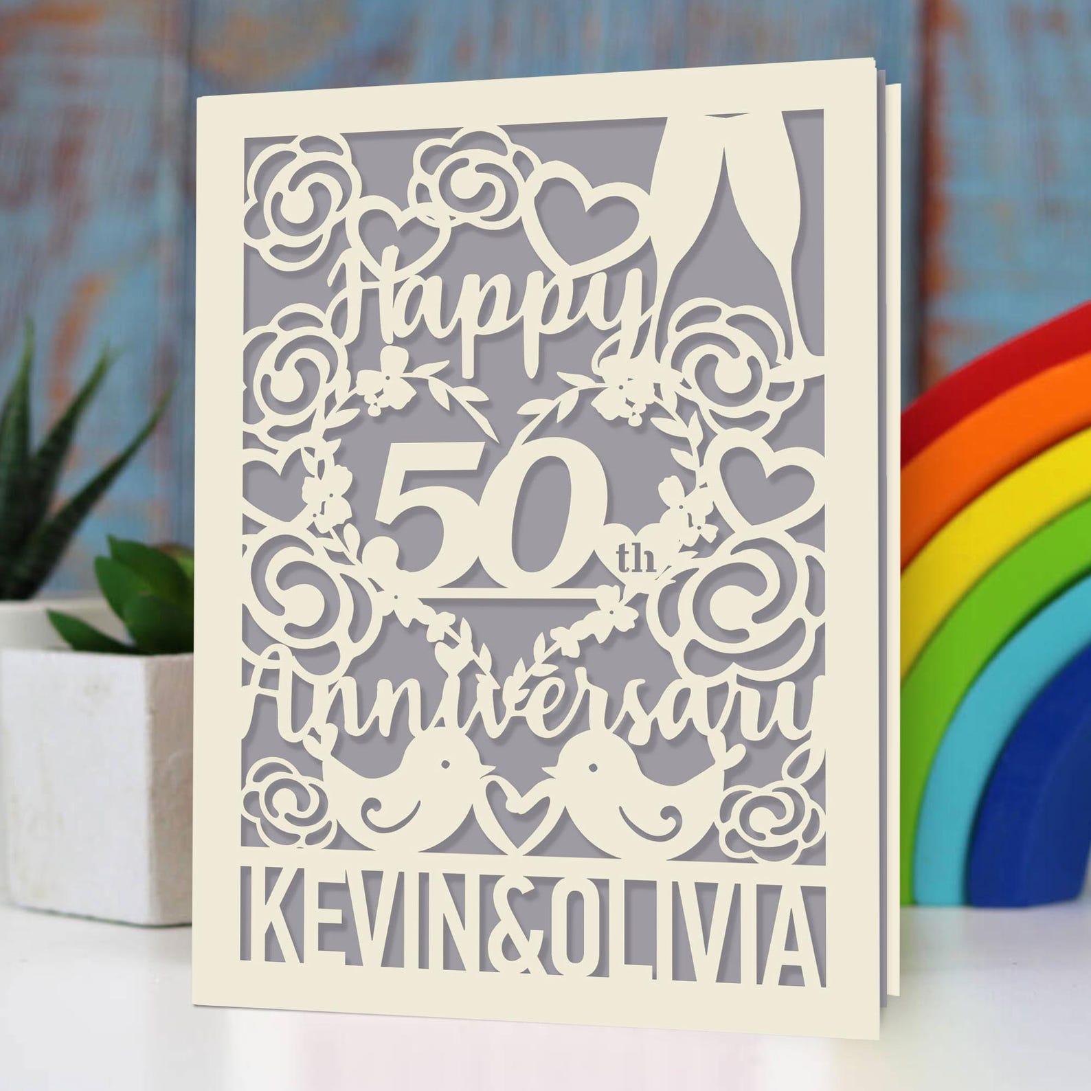 Personalized Anniversary Card Gifts Wedding Anniversary Card ...