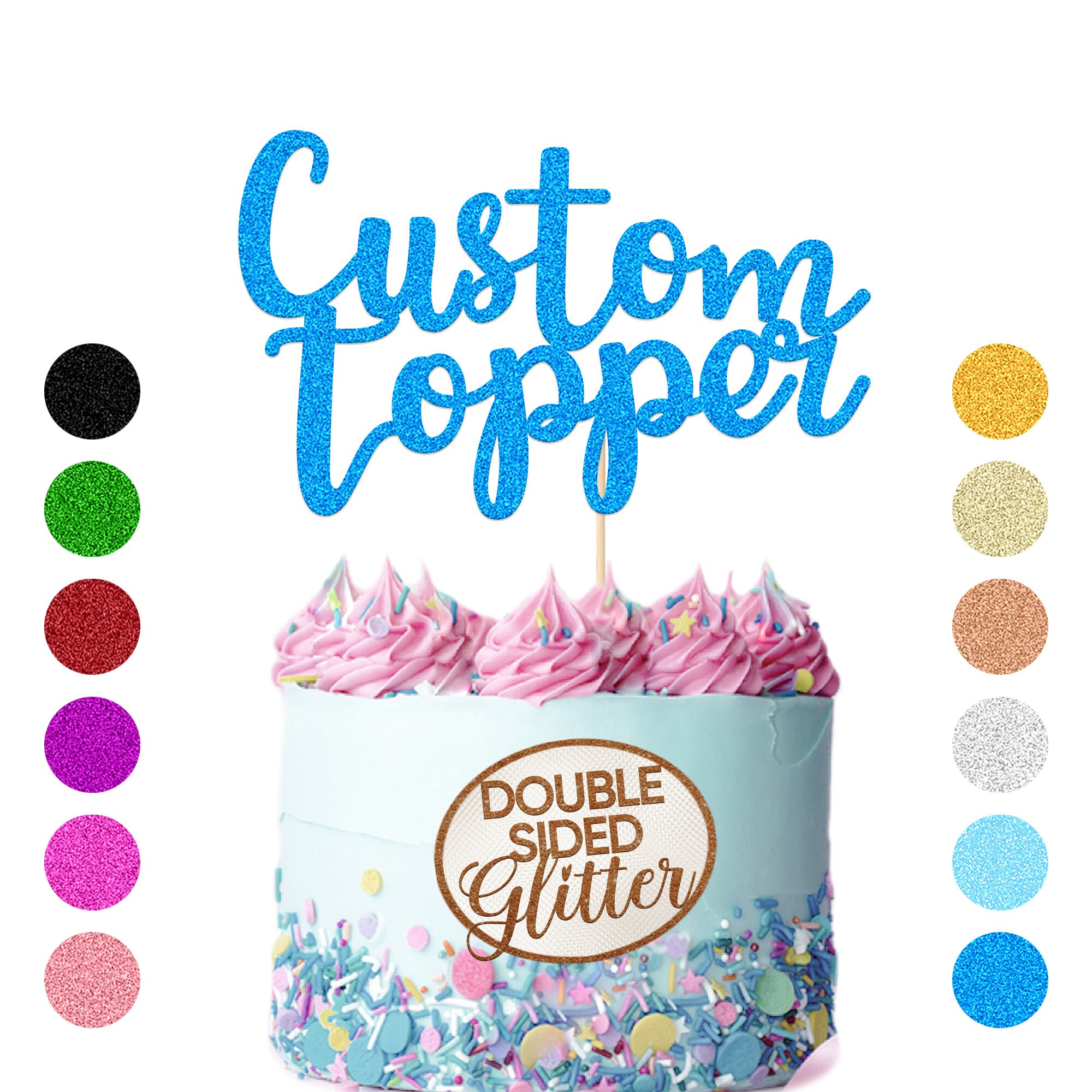 Personalized Happy Birthday Cake Topper Customised Cake Topper Etsy