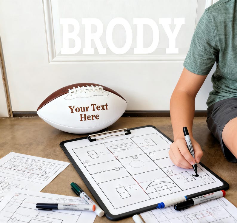 Personalized Custom Football High School Football Junior Football Full 12-Inch Football Gifts for Coach Dad Football Fan Groomsmen Birthday imagem 11