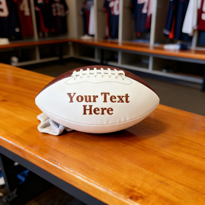 Personalized Custom Football High School Football Junior Football Full 12-Inch Football Gifts for Coach Dad Football Fan Groomsmen Birthday imagem 13