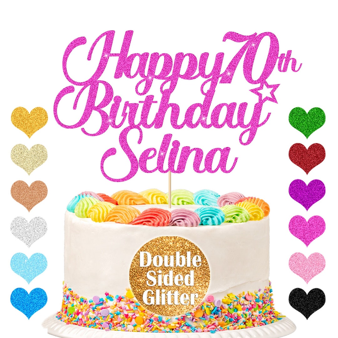 Personalized Happy Birthday Cake Topper Customised Cake Topper With Any