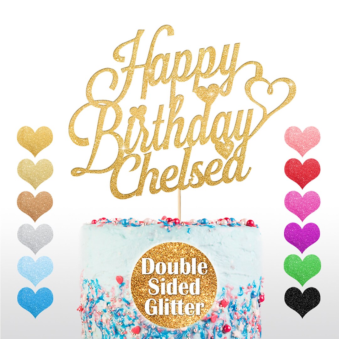 Personalized Happy Birthday Cake Topper Customised Cake Topper With Any