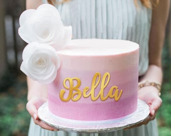 Personalized Cake Topper Custom Happy Birthday Wedding Anniversary Cake Topper Gifts with Any Text Acrylic Personalised Cake Decorations