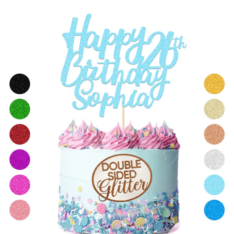 Personalized Cake Topper Birthday Personalized Happy Birthday Etsy