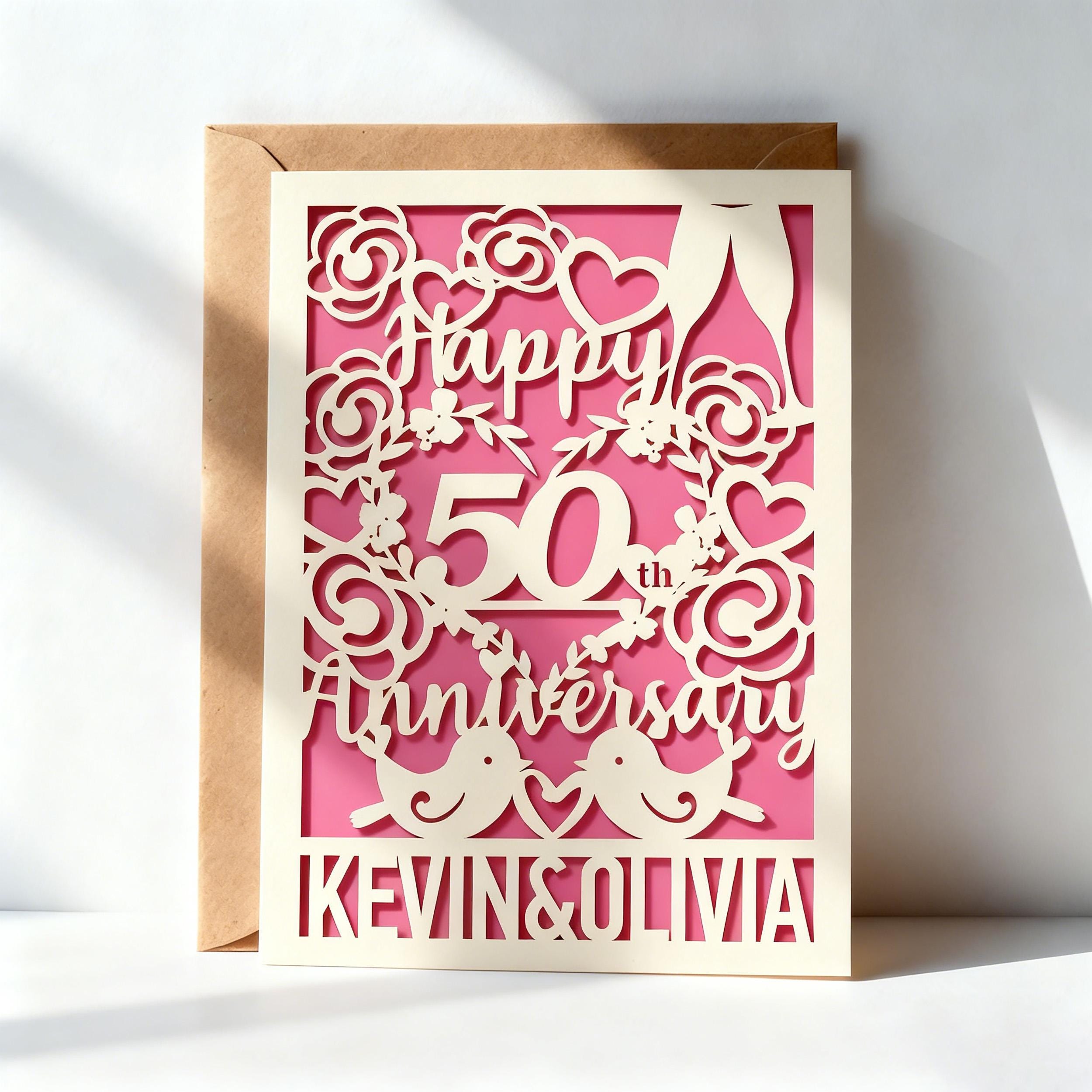 Personalized Anniversary Card Gifts Wedding Anniversary Card ...