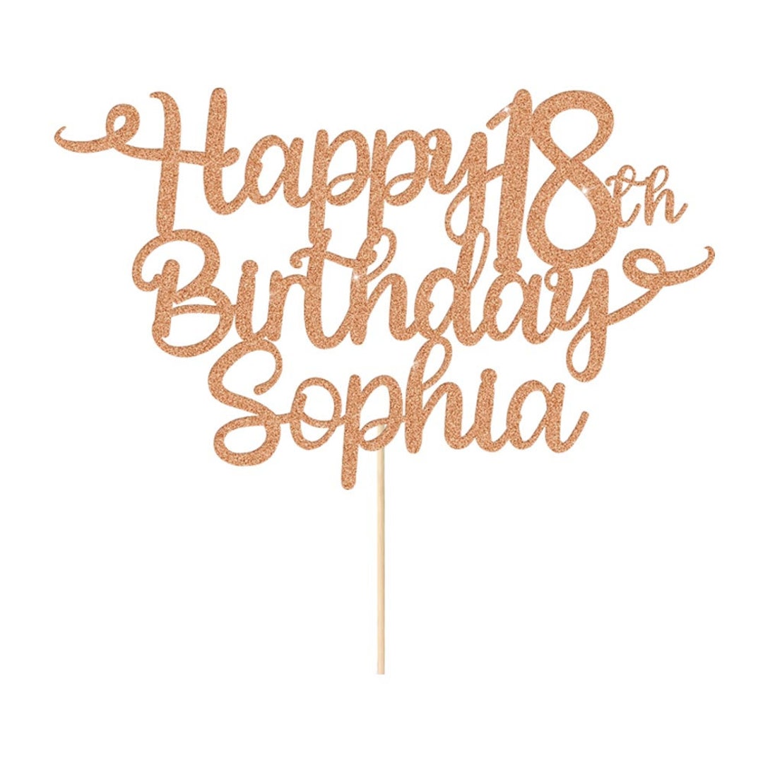 Personalized Happy Birthday Cake Topper Customised Cake Topper With Any