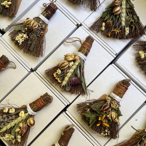 Herbal Witches Broom, Cottagecore Home Protection Besom (5-6 Inch) READ FULL description! image 19