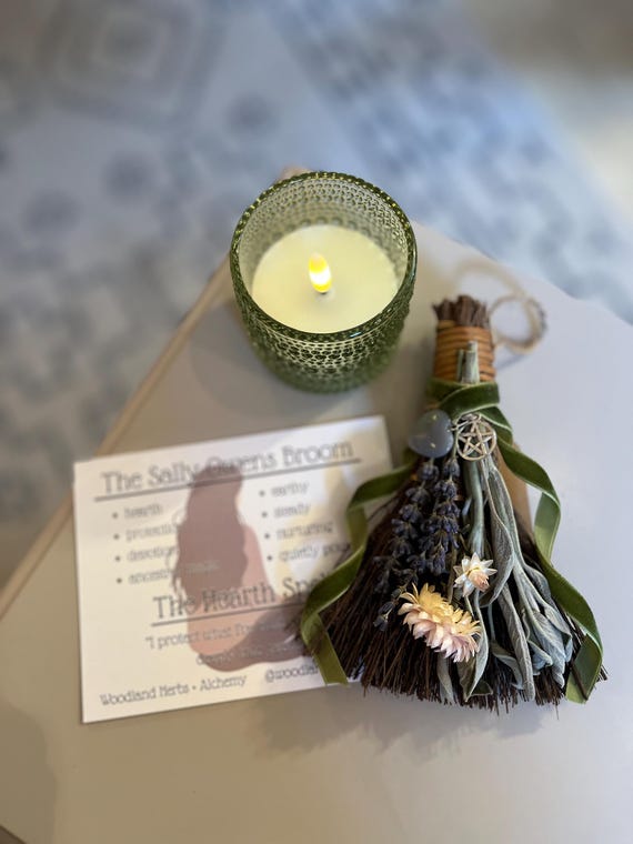 Sally Owens Inspired Herbal Ritual Broom 6" witches Besom  Cottage core Cinnamon Besom Whimsical Decor