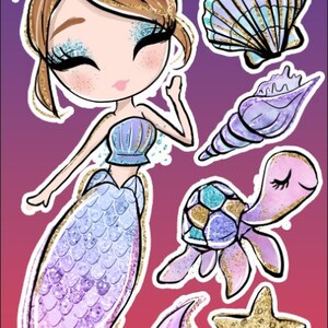 Brown hair Mermaid, party props, party decor,center pieces,sea animals, yard decor, yard signs, birthday mermaid decor, celebration mermaid