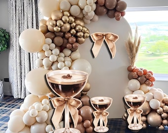 Espresso, martini, party props, birthday decor, backdrop, center pieces, coroplast (no stands nor stakes included)UP3880-HS