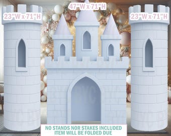 Blue Castle Backdrop, Coroplast, Party Props, Party Decor