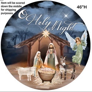 O Holy Night Lyrics and Nativity Christmas 3D Sign - Farmhouse Decor - –  The Crafty Shambles