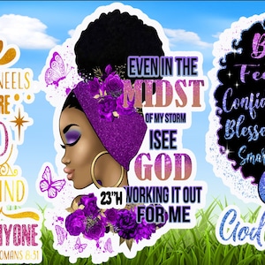 God say I am, Roman 8:31 queen skin tone coroplast cutouts lawn sign yard cards party decor decoration props (yard stakes not included)