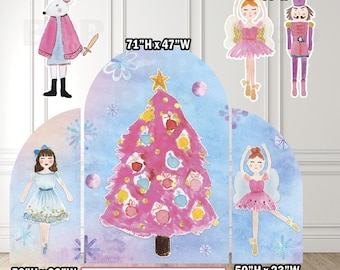 Christmas Nutcracker, Party Props, Christmas Party decor, Christmas tree, Nutcracker decor (No Stake or Stands included) BF2372-73-3qs-fs-sb