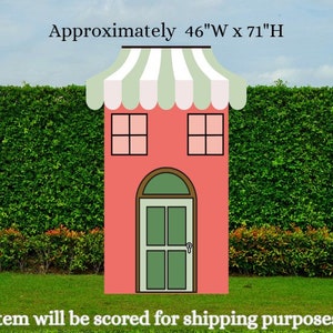 House Panel backdrop, party  Party Props decorations backdrops coroplast cutouts signs centerpieces (No stakes or stands included)