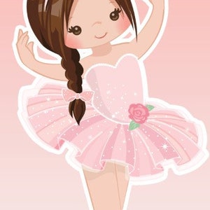 Ballerina light brown hair  birthday decor coroplast cutouts lawn sign yard cards party decor decoration props (stands nor stakes included)