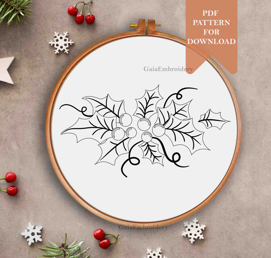 Mini Christmas Embroidery Pattern Pdf for Transfer DIY Mini Christmas ...