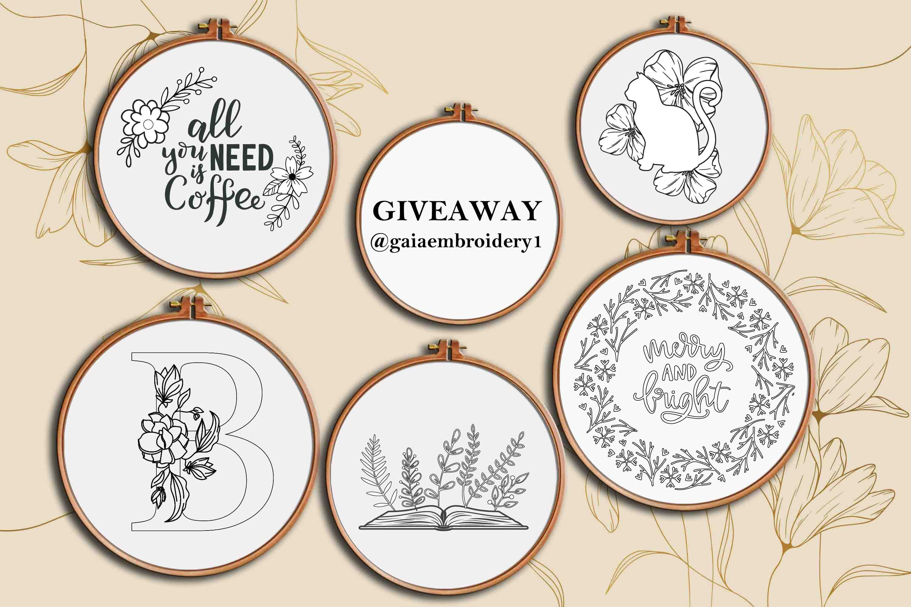 Flowers Embroidery Pattern Pdf for Instant Download Modern Embroidery