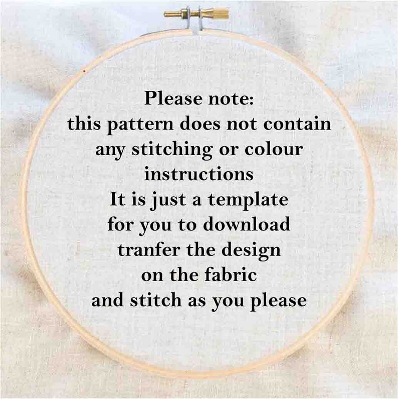 Floral Wreath Embroidery Pattern Digital Download Pdf Template or KIT ...