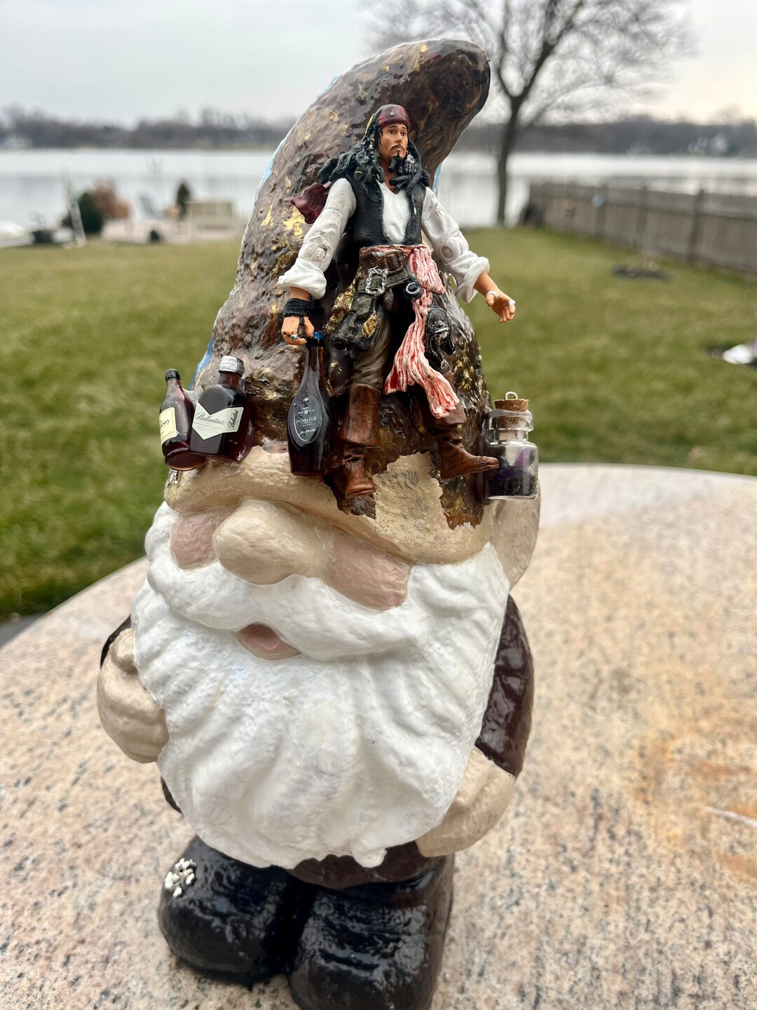 Captain Jack Sparrow Garden Gnome Statue Etsy