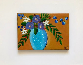 Stillleben in einer blauen Vase