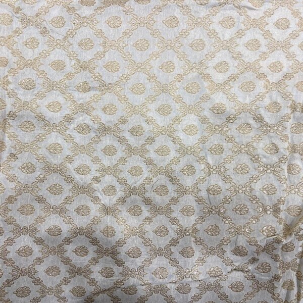 Indian Dyeable Banarasi Brocade Dola Silk fabric for wedding ethnic wear